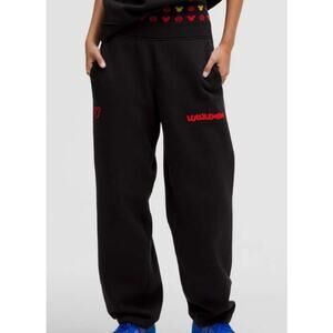 6381 Disney x Lululemon *Heavyweight Fleece Sweatpant Black Sz Medium